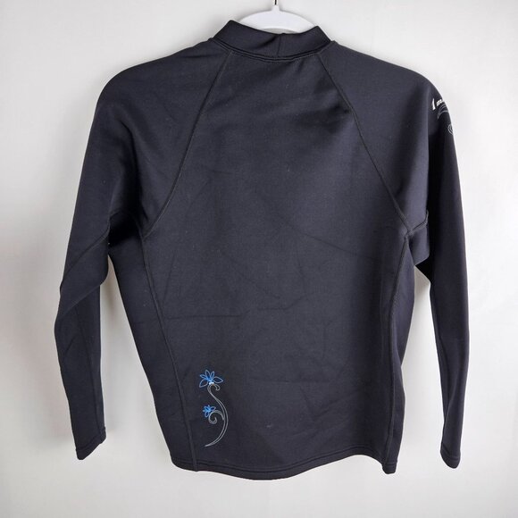 Aqua Lung Sport Neoprene Womens Rash Guard Top Small Black Wetsuit Diving - Picture 3 of 9